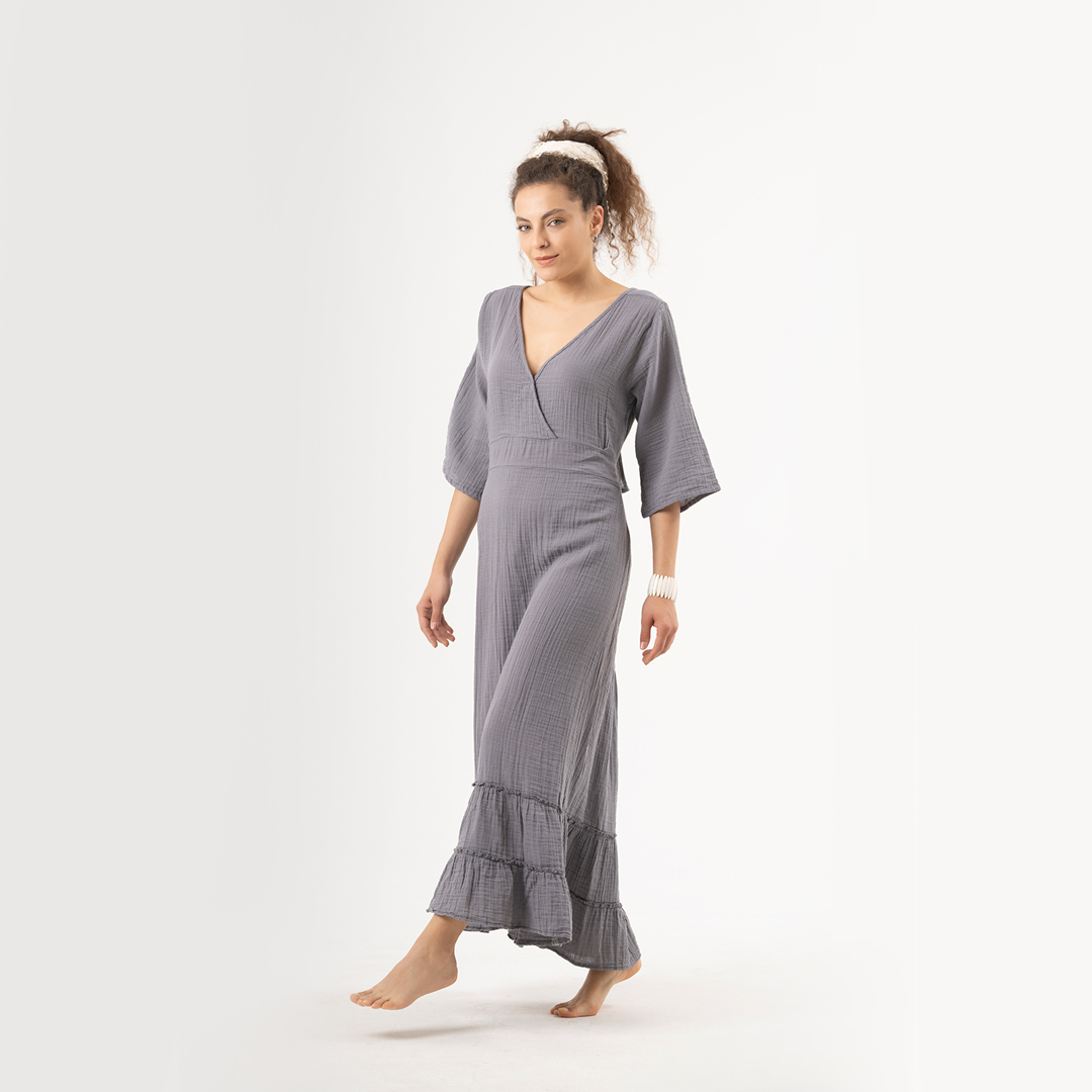 Nilüfer Müslin Elbise Standart Beden